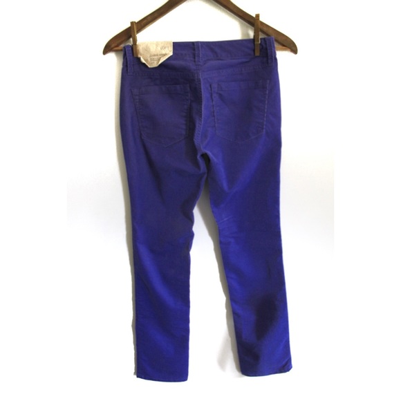 Ann Taylor LOFT Retro Purple Modern Straight Courduory Pants 00 24 Petite - Picture 5 of 6